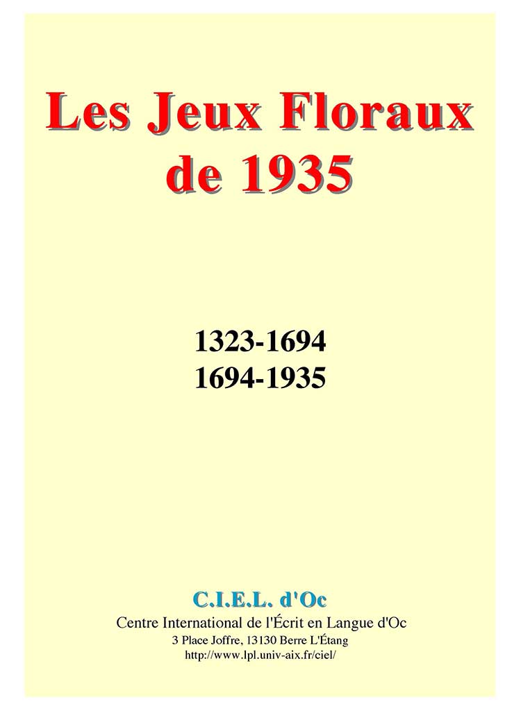 Les Jeux Floraux de 1935