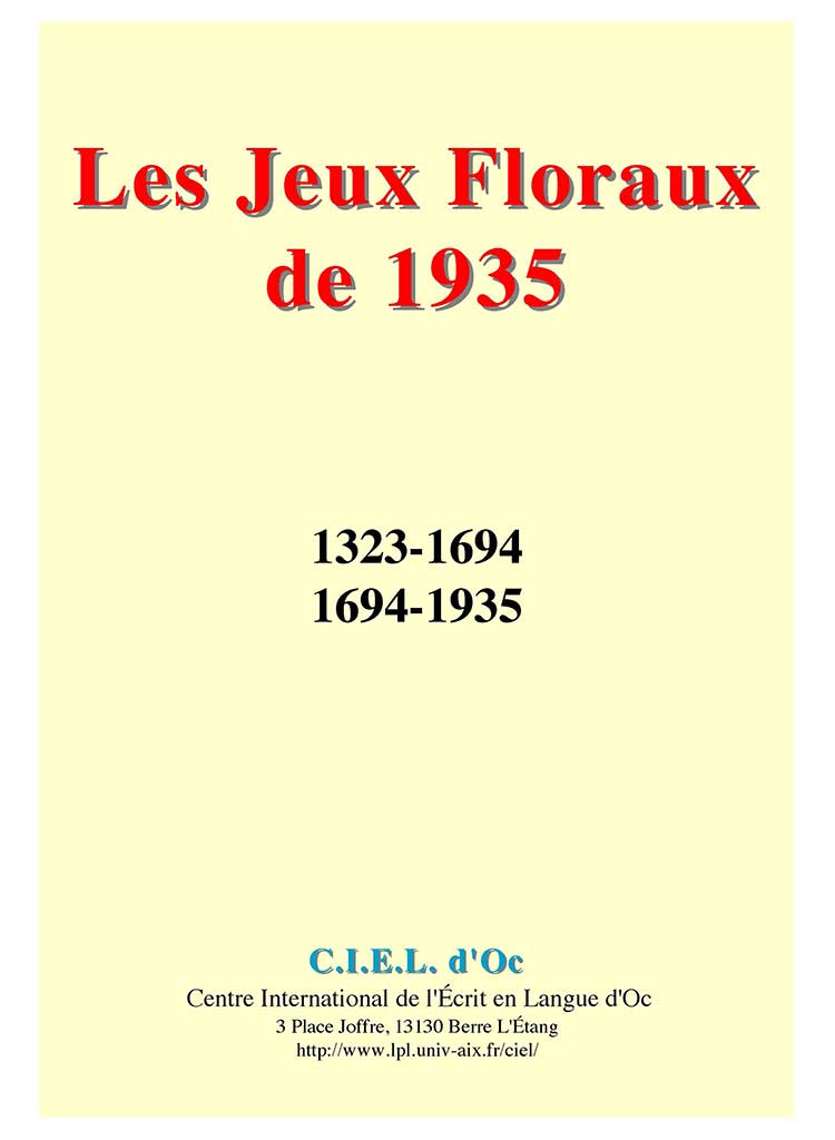 Les Jeux Floraux de 1935