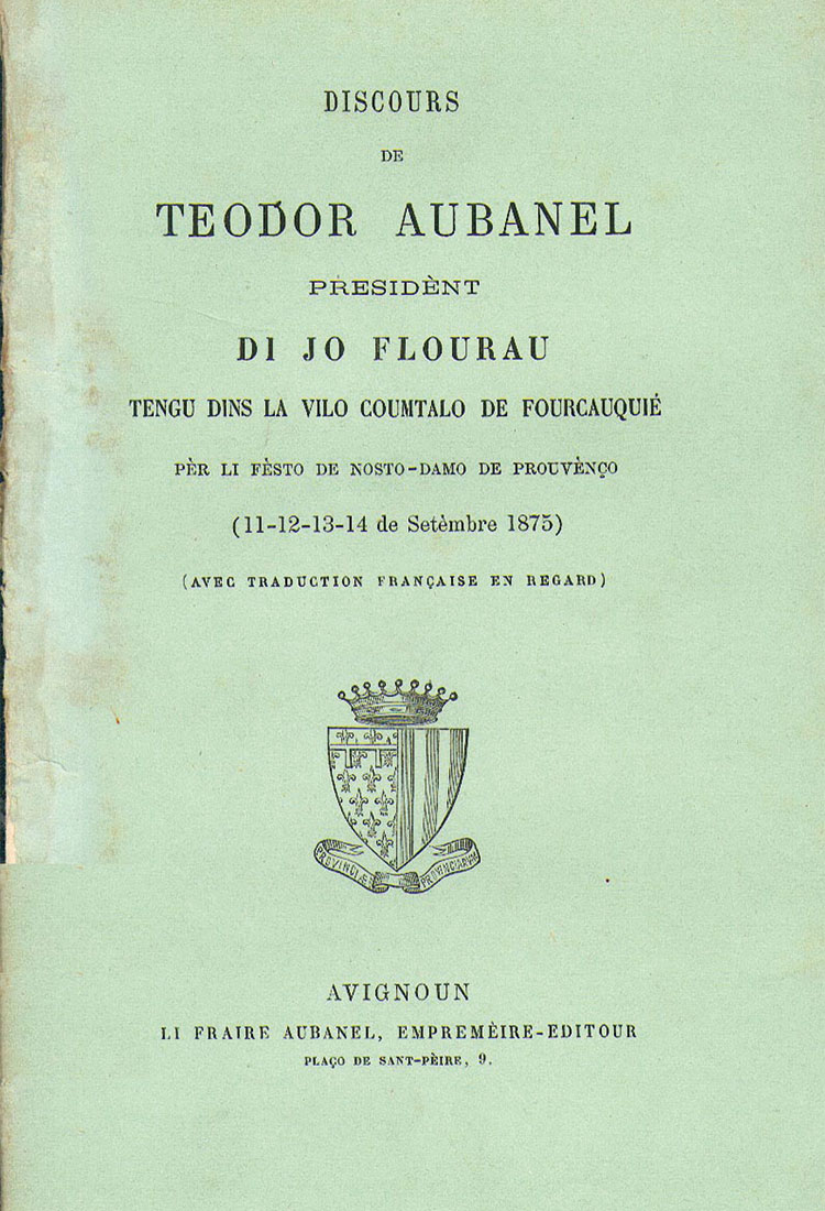 Discours de Teodor Aubanel - 1875