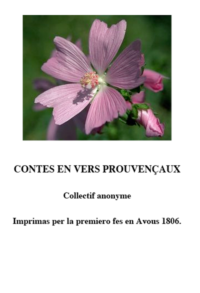 Contes en vers prouvençaux, COLLECTIF ANONYME