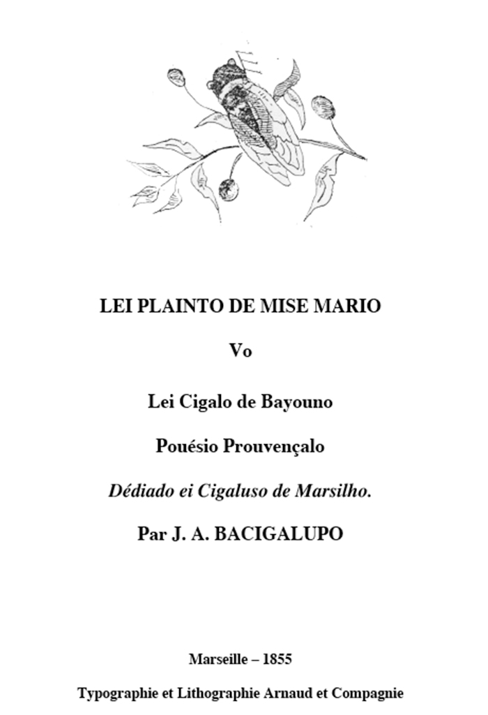 Lei Plainto de mise Mario, J.A. BACIGALUPO