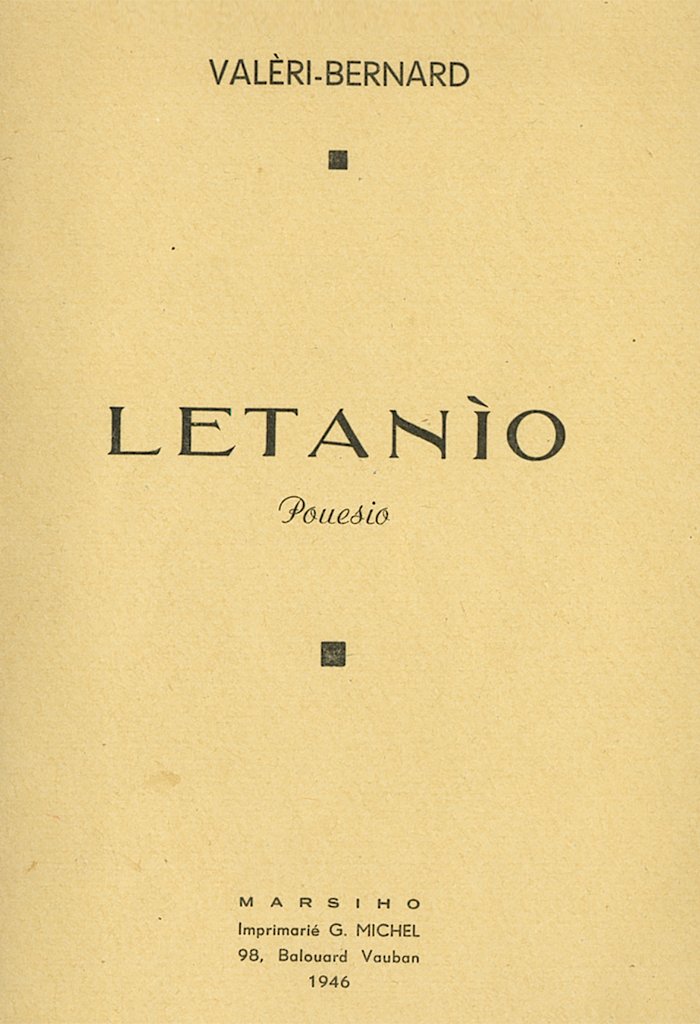 Letanio, Valèri BERNARD