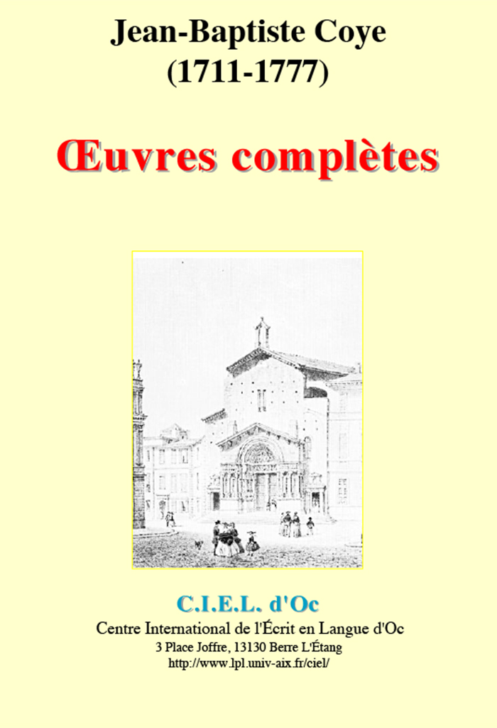 Œuvres complètes, Jean-Baptiste COYE