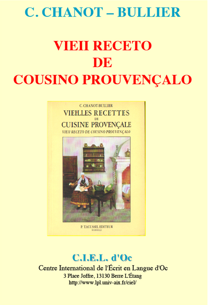 Vieii receto de cousino provençalo, C. CHANOT - BULLIER