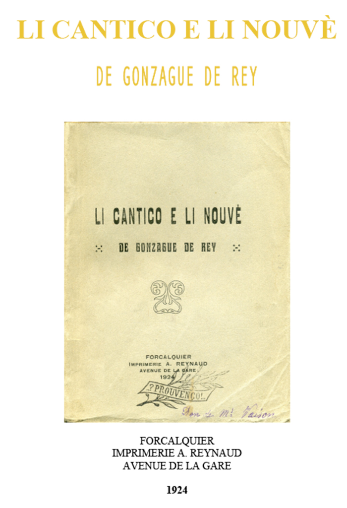 Li Cantico e li Nouvé, Gonzague de REY