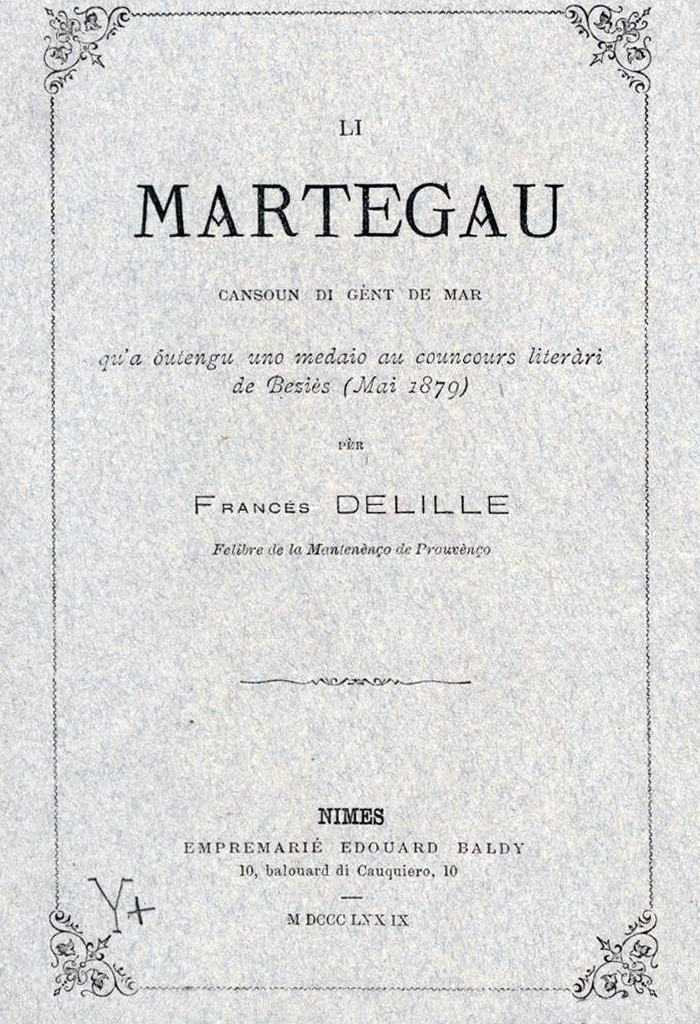 Li Martegau, cansoun di gènt de mar, Francés DELILLE