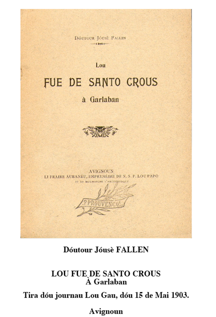 Lou fue de Santo Crous à Garlabal, Dr. Jóusè FALLEN