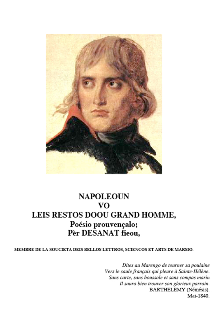 Napoleon vo leis restos doou grand homme, Joseph DESANAT