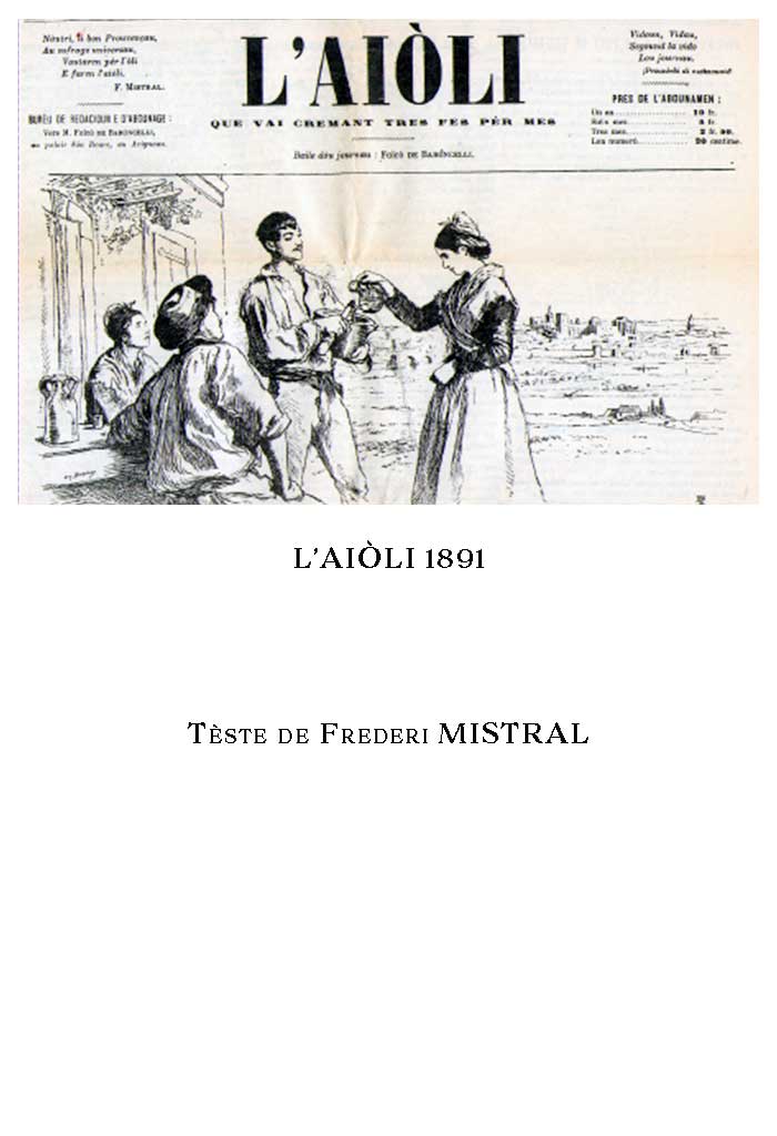 L’Aiòli 1891, Tèste de Frederi MISTRAL