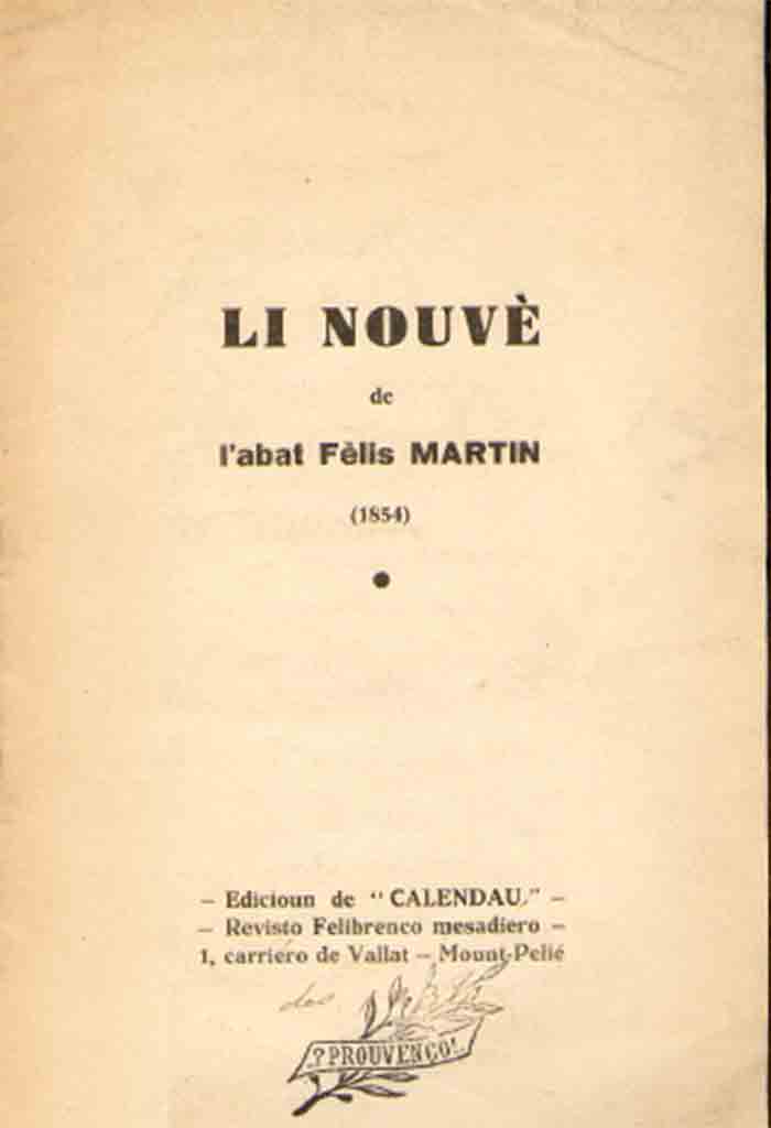 Li Nouvè, Abat Fèlis MARTIN