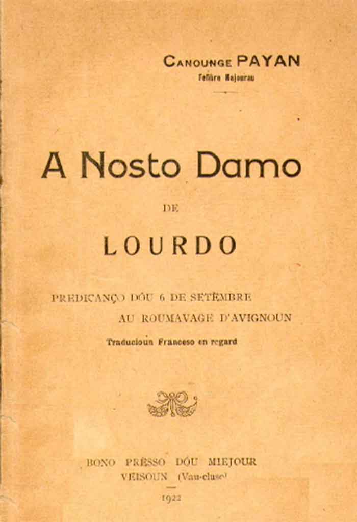A Nosto Damo de Lourdo, Canounge PAYAN