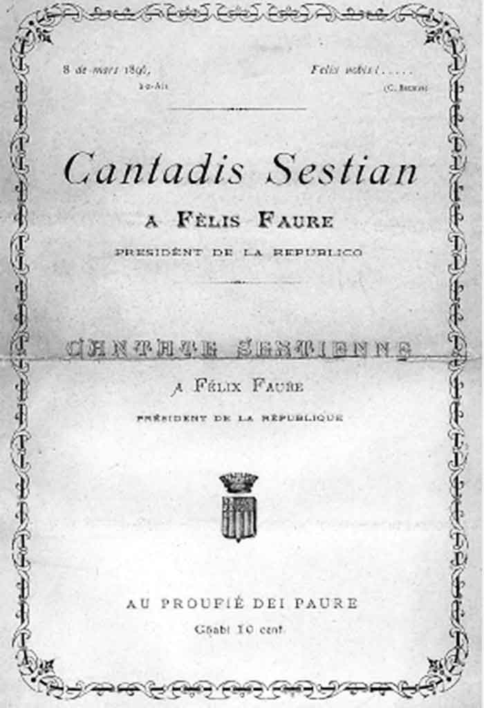 Cantatis Sestian a Fèlis Faure, François VIDAL