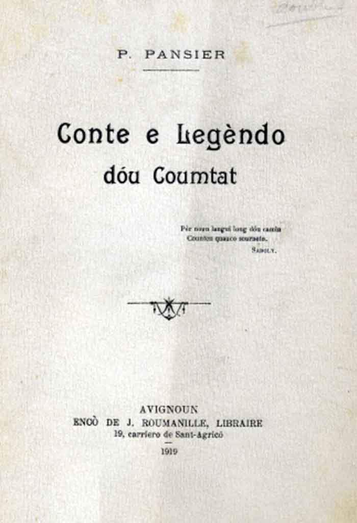 Conte e Legèndo dóu Coumtat, P. PANSIER