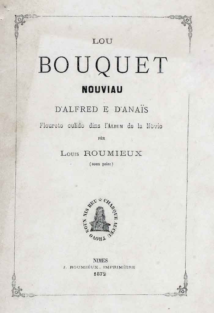Lou Bouquet nouviau d'Alfred e d'Anaïs, Louis ROUMIEUX