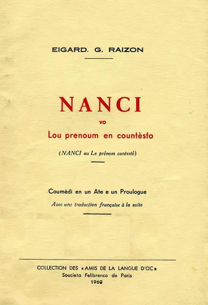 Nanci o Lou prenoun en countèsto, Eigard G. RAIZON