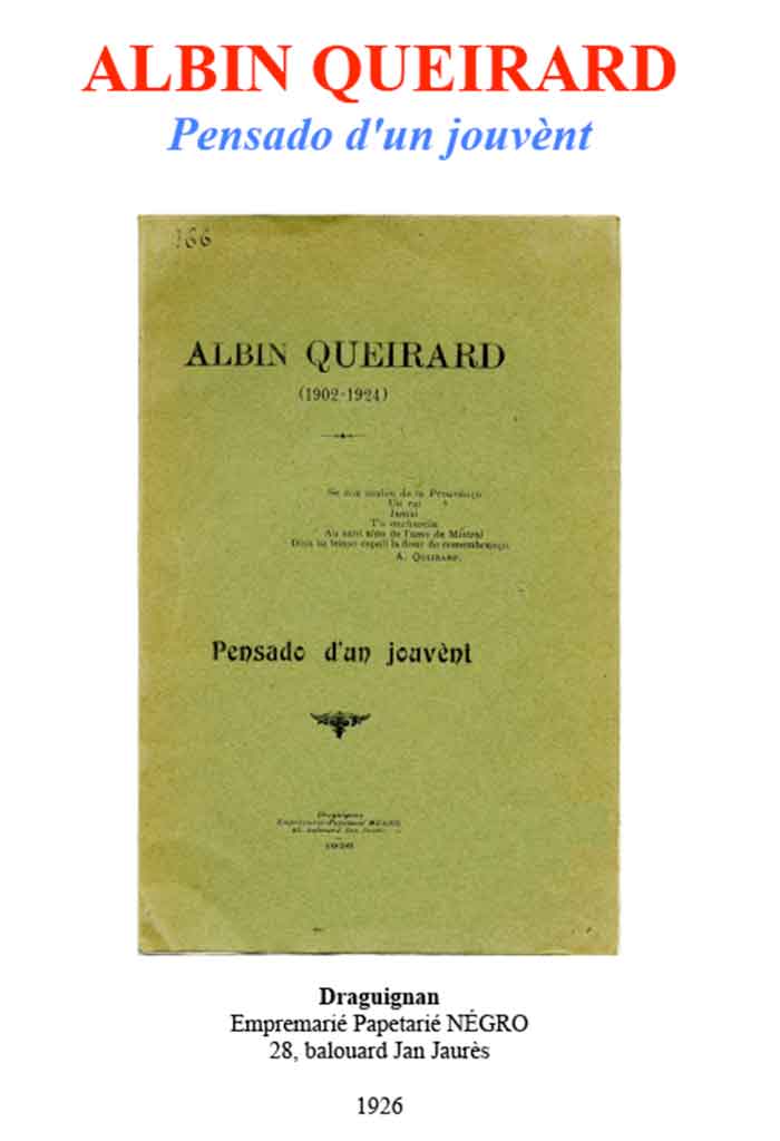 Pensado d'un jouvènt, Albin QUEIRARD