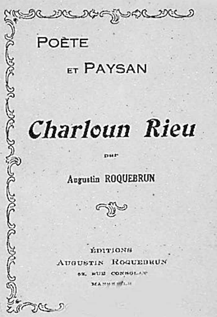 Poète et paysan, Charloun Rieu, Augustin ROQUEBRUN